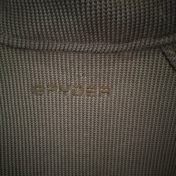 Spyder Fleece Pullover Large Navy 1/4 Zip Athletic Fit Jacket Casual Athleisure - Picture 4 of 8